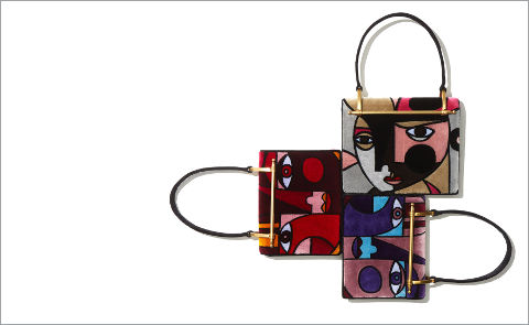 Бархатные сумки с арт-принтами от Prada