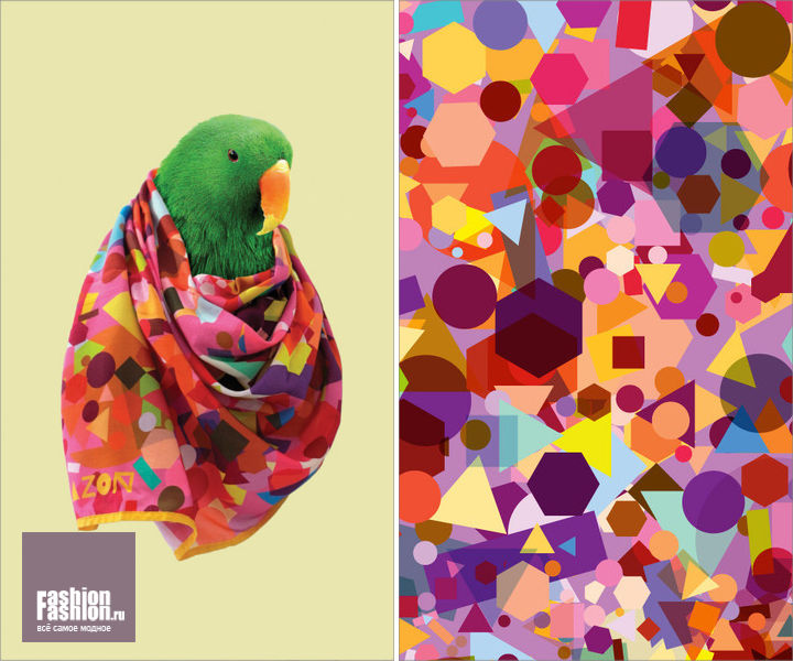 Яркие платки с попугаями из коллекции Blazon