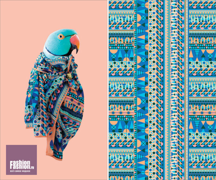 Яркие шарфы в коллекции Наташи Ковердейл