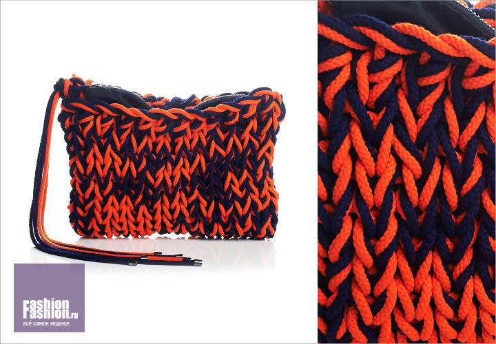 Идея для handmade: вязаная из шнура сумочка