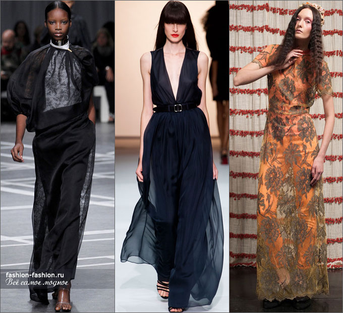 Платья с брюками: примеры из коллекций Givenchy, Martin Grant, Chris Benz