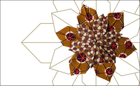 Handmade: украшение-оригами из ткани