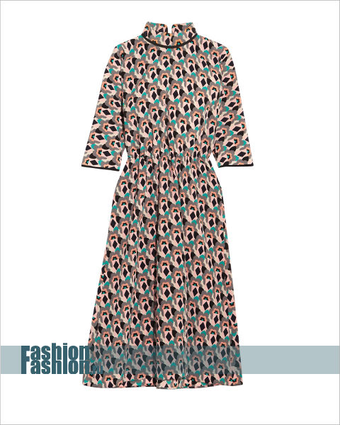 Платье с цветочным принтом от Prada
