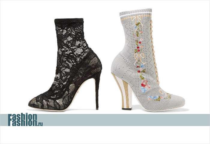Ботильоны-носки от Dolce & Gabbana и Fendi