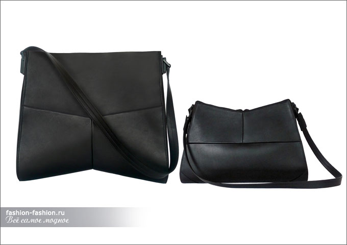 Черные сумки геометрической формы