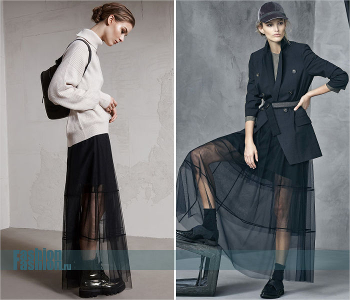 Прозрачные юбки от Brunello Cucinelli